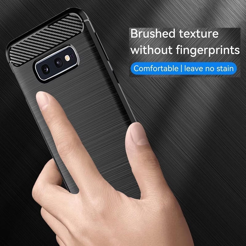 Aikcks for Samsung Galaxy S10E Phone case, Shockproof, Scratch Resistant Carbon Fiber Jacket, Soft TPU, for Galaxy S10 E case (Black,) - Image 5